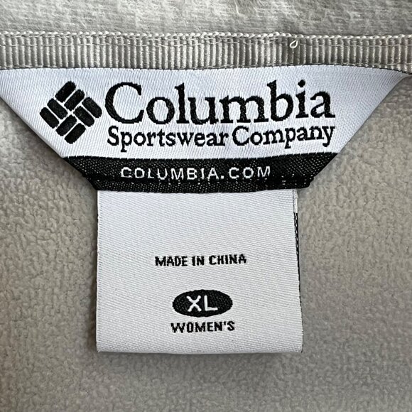 Columbia Herald Square Womens XL White Full-Zip Jacket Lightweight Fleece - Picture 7 of 9